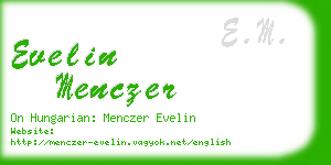 evelin menczer business card